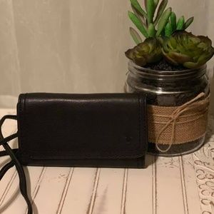 FRYE Lily Phone Black Leather Crossbody NWT